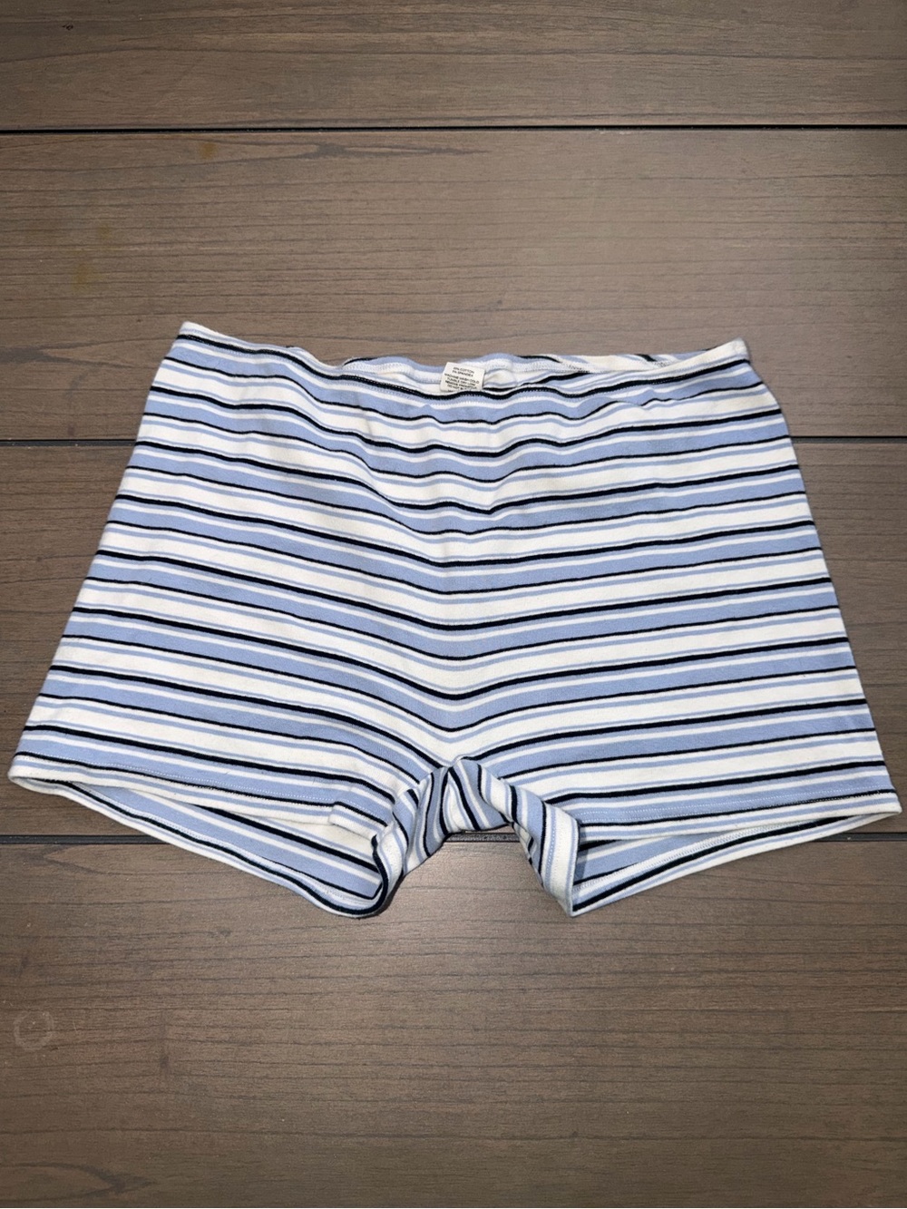 Set Active Jersey Striped Shorts Blue White Medium Sold Out - Picture 2 of 9